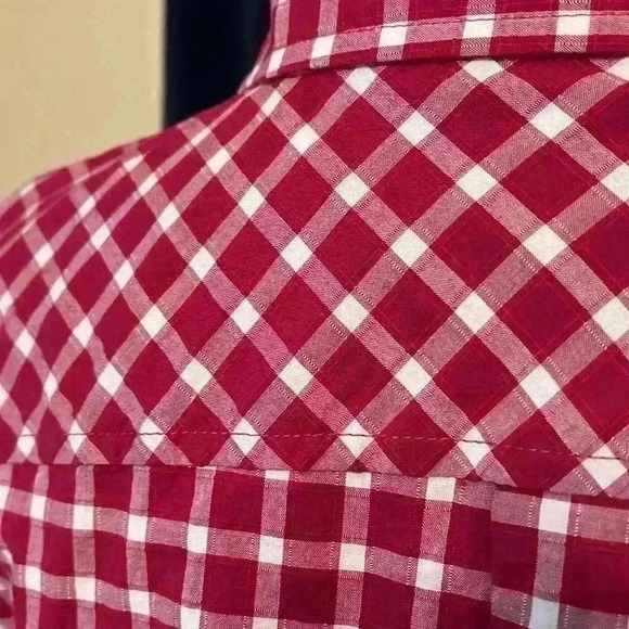 Talbots Petite Woodland Berry XL Plaid Button Down - Picture 5 of 10